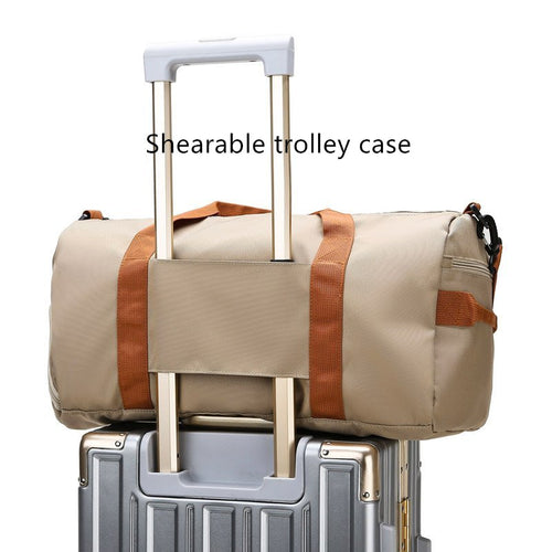 2025 New Fitness Bag Fashion Luggage Bag Men's Casual Large Capacity Sports Handbag Travel Storage Luggage Bag Simple Zipper Bag