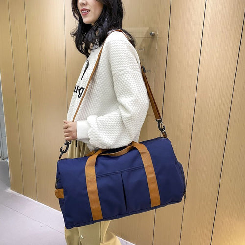 2025 New Fitness Bag Fashion Luggage Bag Men's Casual Large Capacity Sports Handbag Travel Storage Luggage Bag Simple Zipper Bag