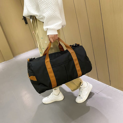 2025 New Fitness Bag Fashion Luggage Bag Men's Casual Large Capacity Sports Handbag Travel Storage Luggage Bag Simple Zipper Bag