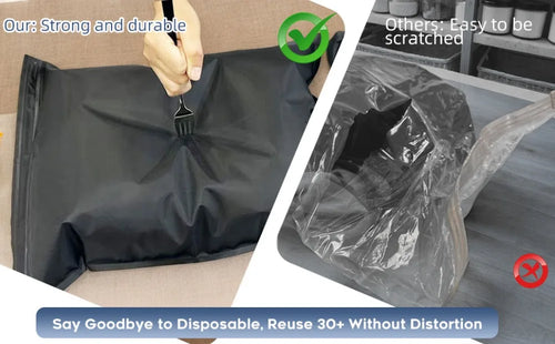 Reusable Hand Roll Vacuum Bags for Travel Waterproof Vacuum Compression Bag Portable Luggage Vacuum Storage Bag Space Saver