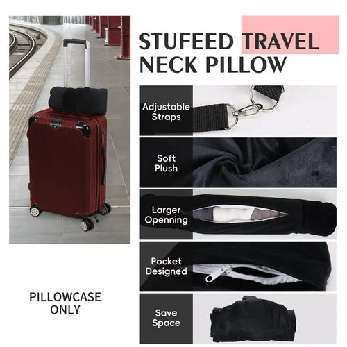 Fillable Travel Pillowcase Organizer Bag Carryable Travel Bag Airplane Cushion Travel Neck Pillow Self-filling Travel