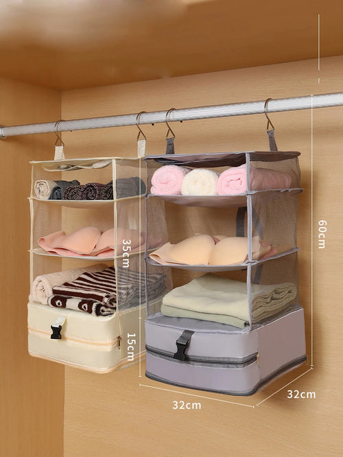 Travel Storage Bag Dormitory Wardrobe Hanging Multi functional Storage Artifact Clothing Underwear Socks Storage Compression Bag