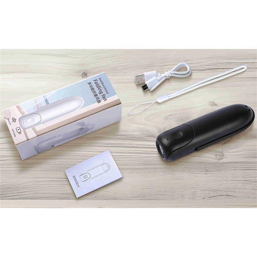 Mini Fan Handheld, 3 Speeds Handheld Fan, 3 in 1 Portable USB Fan with Flashlight Power Bank, for Travel, Home, Women, Makeup