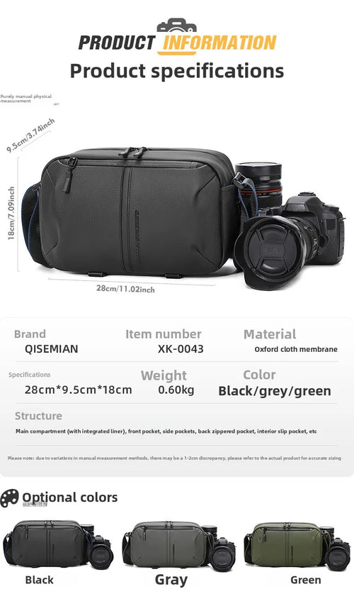 Waterproof Camera Shoulder Bag for DSLR & Mirrorless Cameras