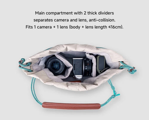 Fujifilm Camera Bag Pouch for X-T5 X-T4 X-H2 X-S20, Premium Drawstring Mirrorless Camera Case with Magnetic Pocket & Anti-Collision Protection