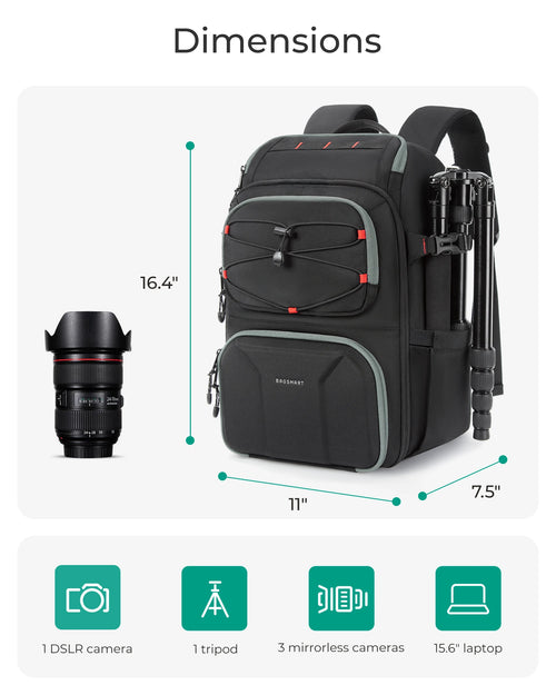 Professional Camera Backpack for DSLR, Mirrorless Camera, Drone & Laptop 15.6" | Waterproof Photography Bag with EVA Protection, Tripod Holder & Travel Storage
