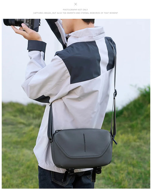 Men's Crossbody Camera Bag for DSLR & Mirrorless Cameras | Portable Shoulder Photography Bag with Lens Storage, Tripod Holder & Accessories Pocket