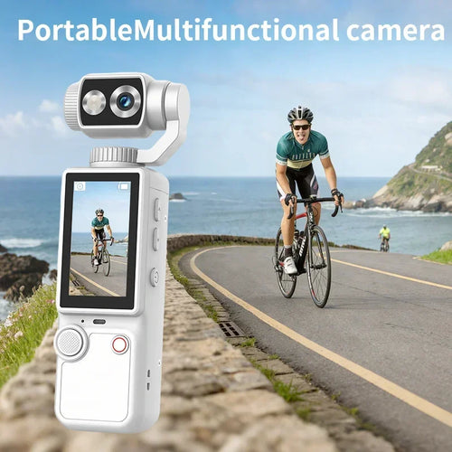 Lenovo Q8 4K Portable Action Camera – Wearable Pocket Cam for Travel, Motorcycle Riding & Vlogging