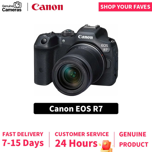Canon EOS R7 Professional Mirrorless Camera 24MP APS-C | 4K Video, High-Speed Shooting, RF Mount, WiFi & Touchscreen Display