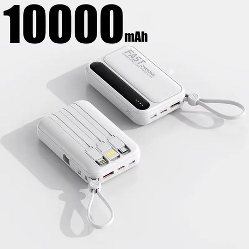 Large Capacity 500000mAh Power Bank 120W 4-in-1 Cables Intelligent Digital Display Portable  Powerbank for iPhone