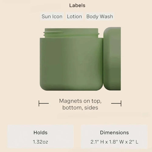 3 Pcs Travel Containers Haircare Set Magnetic Travel Capsules For Shampoo, Conditioner, Hair Styling Product Travel Tools