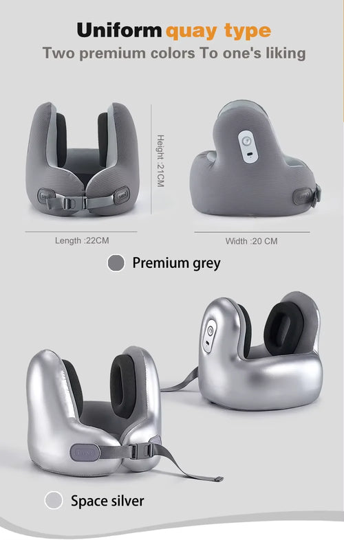 Memory Foam Travel Neck Pillow with Noise Reduction - U-Shaped Bluetooth Music Pillow for Ultimate Comfort on the Go travel