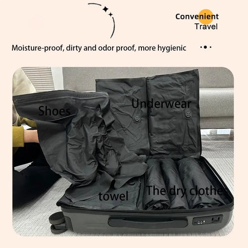 Reusable Hand Roll Vacuum Bags for Travel Waterproof Vacuum Compression Bag Portable Luggage Vacuum Storage Bag Space Saver