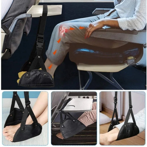 Portable Airplane Footrest,Leg Plane Travel Footrests,Foot Hammock Flight,Feet Rest Hanger for Planes,Train,Office,Car Women Men