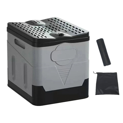 Portable Foldable Toilet Seat Car Emergency Toilet with Cover Outdoor Reusable Folding Toilet for Camping Hiking Boat Trips