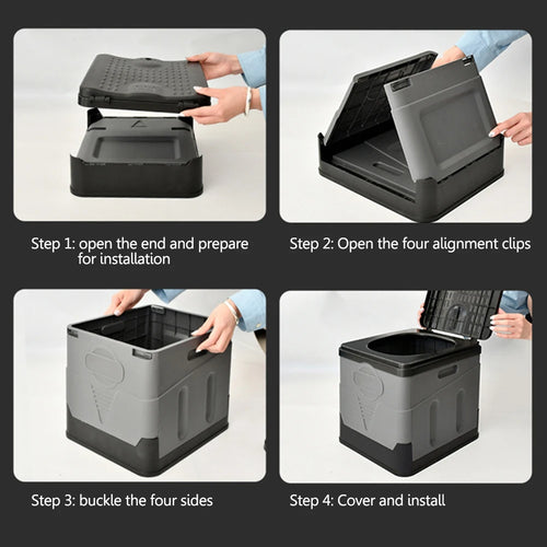 Portable Foldable Toilet Seat Car Emergency Toilet with Cover Outdoor Reusable Folding Toilet for Camping Hiking Boat Trips