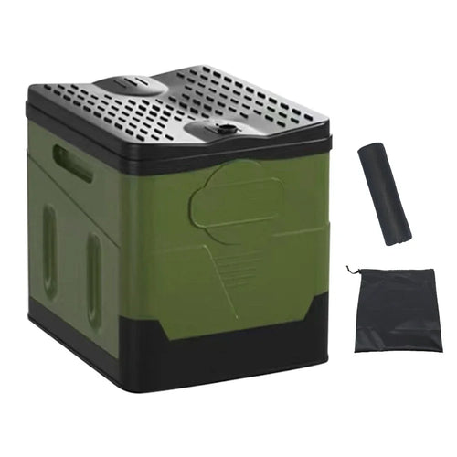 Portable Foldable Toilet Seat Car Emergency Toilet with Cover Outdoor Reusable Folding Toilet for Camping Hiking Boat Trips