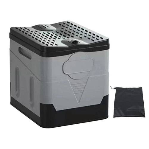 Portable Foldable Toilet Seat Car Emergency Toilet with Cover Outdoor Reusable Folding Toilet for Camping Hiking Boat Trips