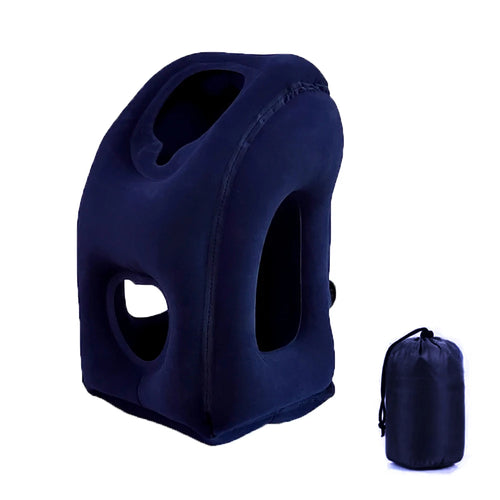 Portable Inflatable Travel Pillow Neck Support for Office  Sleepouts Outdoor Camping f2 Naps Airplane Flights Train