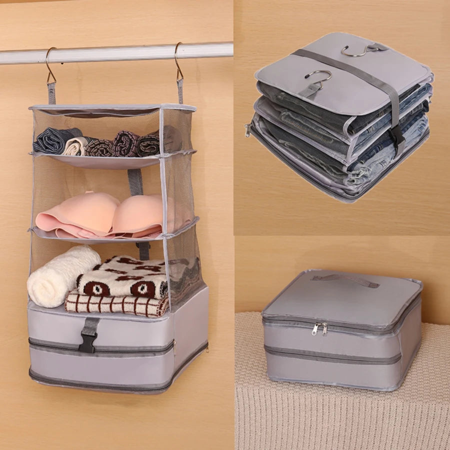 Travel Storage Bag Dormitory Wardrobe Hanging Multi functional Storage Artifact Clothing Underwear Socks Storage Compression Bag