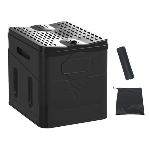 Portable Foldable Toilet Seat Car Emergency Toilet with Cover Outdoor Reusable Folding Toilet for Camping Hiking Boat Trips