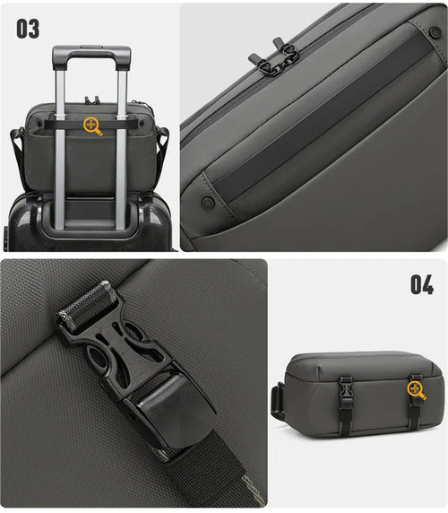 Men's Crossbody Camera Bag for DSLR & Mirrorless Cameras | Portable Shoulder Photography Bag with Lens Storage, Tripod Holder & Accessories Pocket