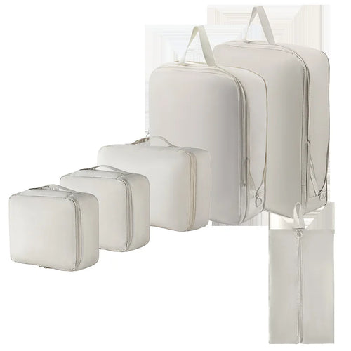 Travel Set Storage 6-piece Set, Travel Storage Bag, Waterproof Wash and Makeup Bag, Clothing, Shoes, Underwear, Lugga
