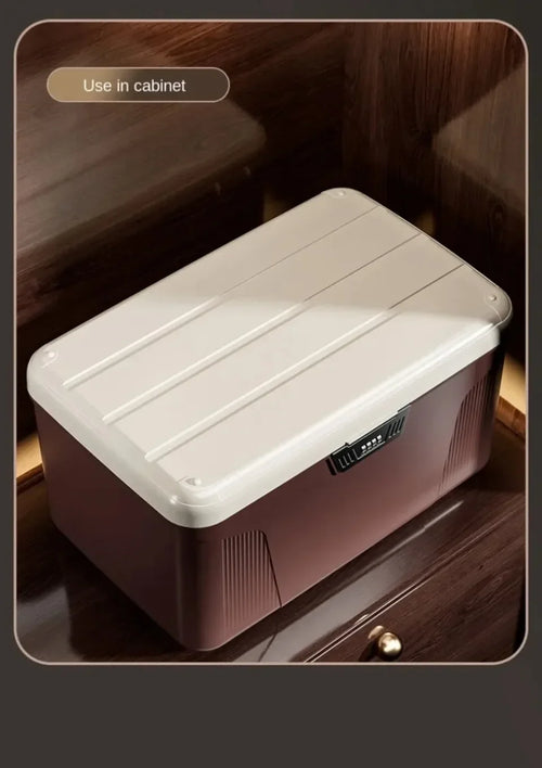 Portable Password Lock Safe Box Household Jewelry Privacy Security Storage Box Large Capacity Important Documents Organizer