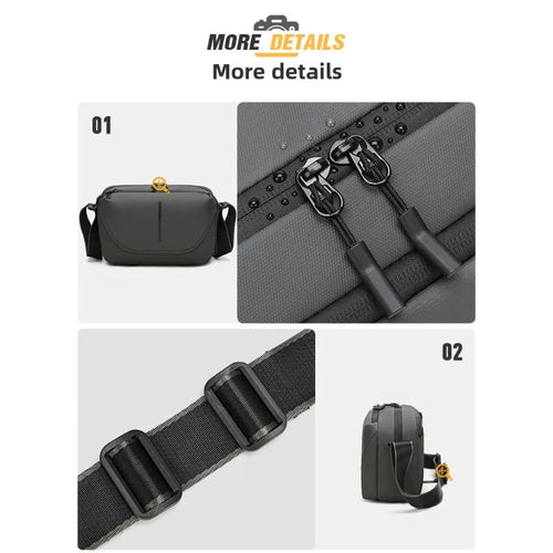 Men's Crossbody Camera Bag for DSLR & Mirrorless Cameras | Portable Shoulder Photography Bag with Lens Storage, Tripod Holder & Accessories Pocket