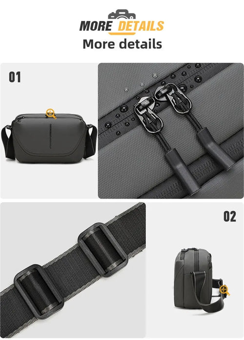 Men's Crossbody Camera Bag for DSLR & Mirrorless Cameras | Portable Shoulder Photography Bag with Lens Storage, Tripod Holder & Accessories Pocket