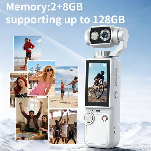 Lenovo Q8 4K Portable Action Camera – Wearable Pocket Cam for Travel, Motorcycle Riding & Vlogging