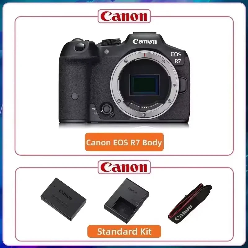 Canon EOS R7 Professional Mirrorless Camera 24MP APS-C | 4K Video, High-Speed Shooting, RF Mount, WiFi & Touchscreen Display