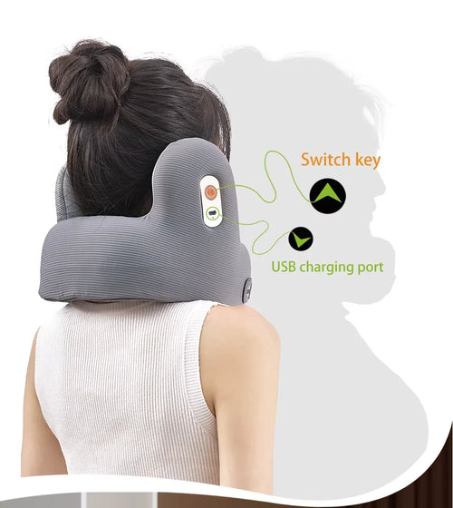 Memory Foam Travel Neck Pillow with Noise Reduction - U-Shaped Bluetooth Music Pillow for Ultimate Comfort on the Go travel