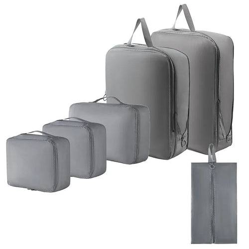 Travel Set Storage 6-piece Set, Travel Storage Bag, Waterproof Wash and Makeup Bag, Clothing, Shoes, Underwear, Lugga