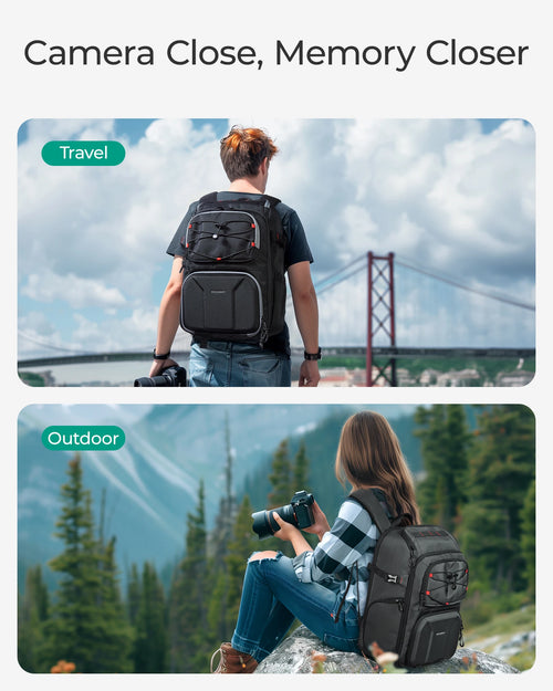 Professional Camera Backpack for DSLR, Mirrorless Camera, Drone & Laptop 15.6" | Waterproof Photography Bag with EVA Protection, Tripod Holder & Travel Storage
