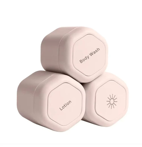 3 Pcs Travel Containers Haircare Set Magnetic Travel Capsules For Shampoo, Conditioner, Hair Styling Product Travel Tools