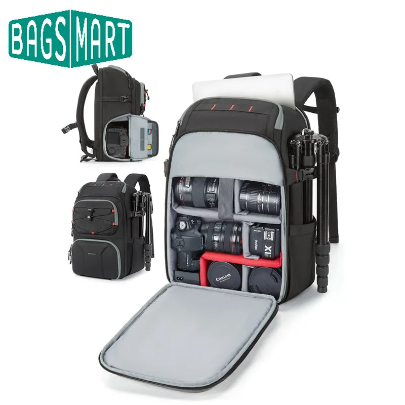 Professional Camera Backpack for DSLR, Mirrorless Camera, Drone & Laptop 15.6" | Waterproof Photography Bag with EVA Protection, Tripod Holder & Travel Storage