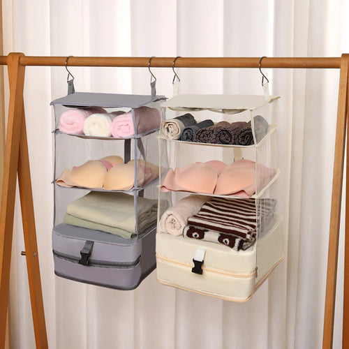 Travel Storage Bag Dormitory Wardrobe Hanging Multi functional Storage Artifact Clothing Underwear Socks Storage Compression Bag