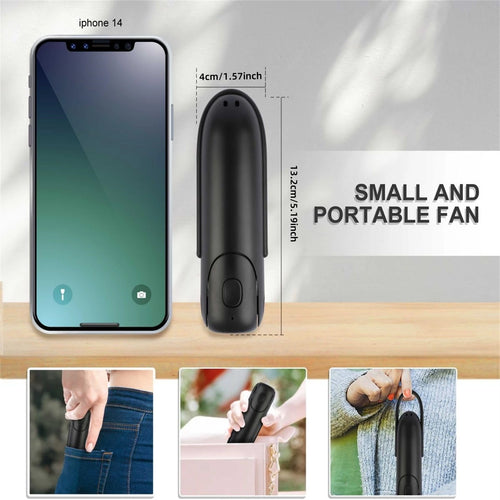 Mini Fan Handheld, 3 Speeds Handheld Fan, 3 in 1 Portable USB Fan with Flashlight Power Bank, for Travel, Home, Women, Makeup