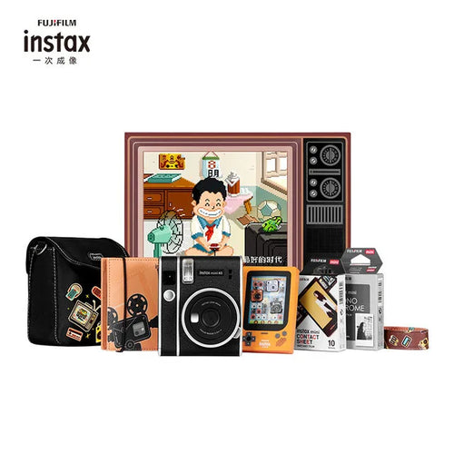Original Fujifilm Instax Mini 40 Films Camera Hot Sale New Instant Photo Black Colour Fuji Photo Paper+Gift Package