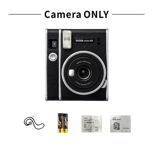 Original Fujifilm Instax Mini 40 Films Camera Hot Sale New Instant Photo Black Colour Fuji Photo Paper+Gift Package