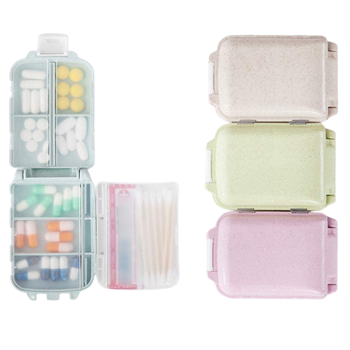 1Pc Portable Mini Pill Box Medical Kits Vitamin Pills Box Storage Box Pill Container Health Travel Supplies
